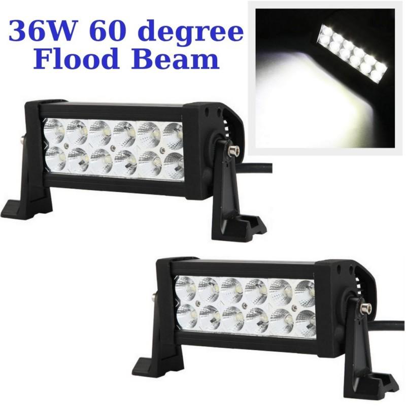 Pair 6' inch 36 watt off road led light bar  super white jeep truck boat suv tuv