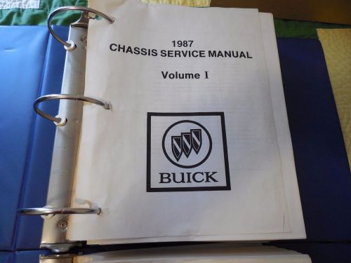 1987 buick chassis service manual volume i - must see!