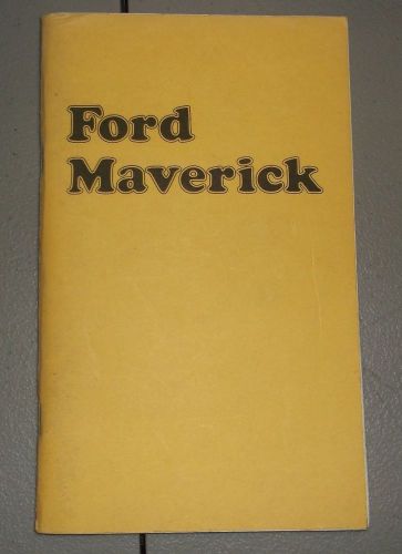 1974 ford maverick owners manual