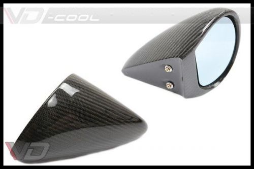 Real carbon side mirror set emblem wrx for subaru impreza gc8 gf8 tear drop