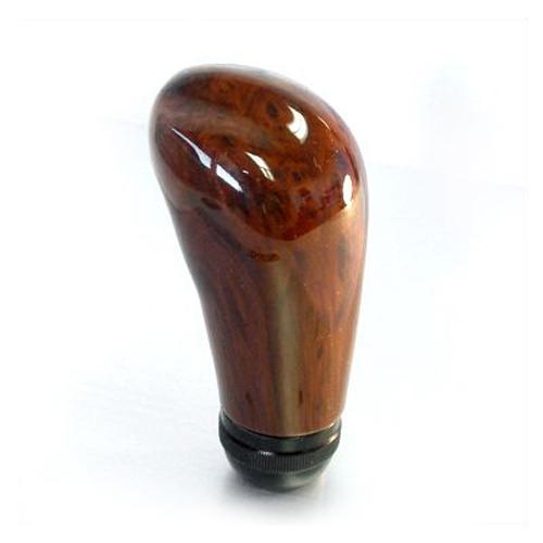 Brown wood finish manual car shift knob, fit most car, easy install, + free gift