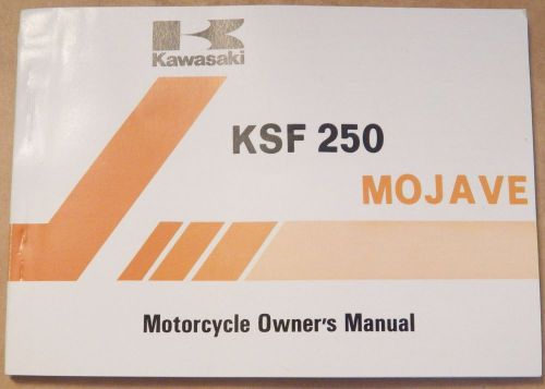 Kawasaki ksf250 mojave owner&#039;s manual printed 1986~nos~free shipping!