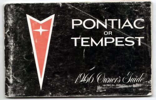 Vintage pontiac 1966 owner&#039;s guide tempest automobile manual / pontiac motors