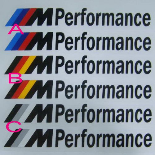 Car truck vinyl decal sticker turning side decal m performance 2pcs #cf711 black