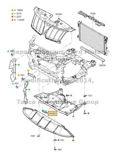 New oem air deflector clip 2.0l/3.5l/3.7l 2010-2013 ford lincoln #aa8z-16k262-a