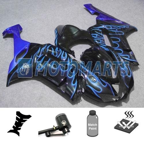 Bundle inj fairing with brake fluid reservoir for kawasaki ninja zx 6r 07 08 eab