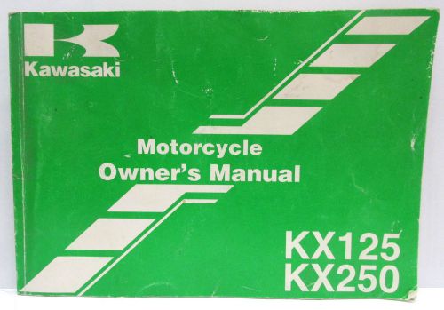 Kawasaki motorcycle kx125 kx250 owner&#039;s manual