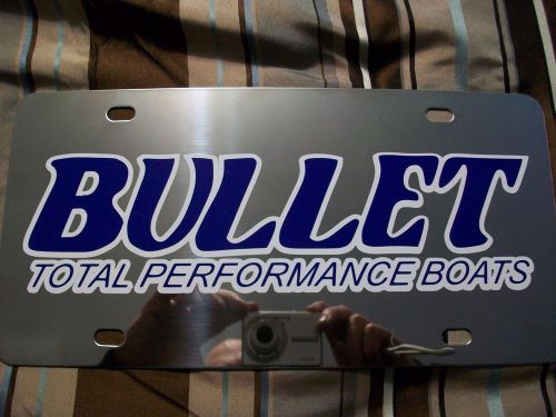 Bullet boat license plate