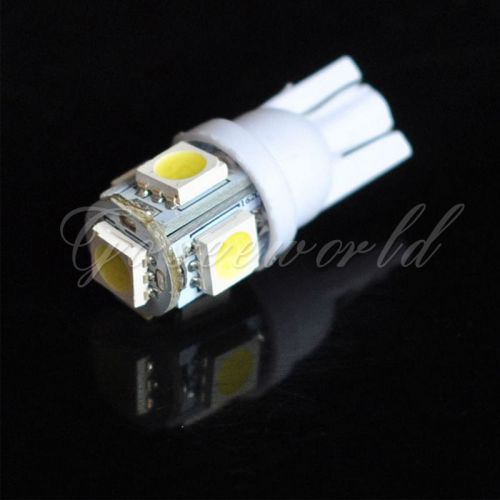 10x5 smd led 501 t10 w5w push wedge capless white side light bulbs 5000k 6000k 2