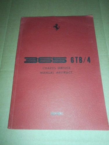 Ferrari 365 gtb/4 daytona original chassis service manual abstract n. 46/71