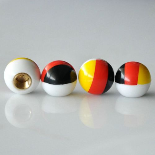 4pcs german flag ball shape car tyre tire wheel stem air valve dust cap covers