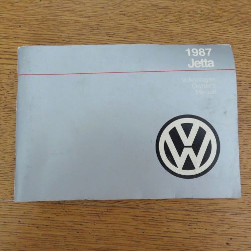 1987 jetta volkswagen owner&#039;s manual