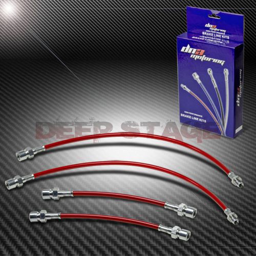 Stainless ss braided hose racing brake line 01-05 lexus is300 altezza xe10 blue