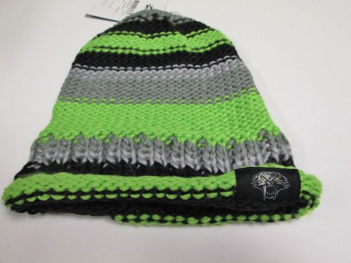 2016 men&#039;s team arctic cat lime &amp; gray beanie hat 5263-063