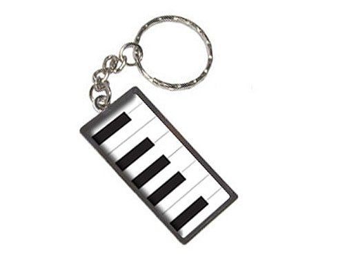 Graphics and more piano keys music keychain ring (k2052)