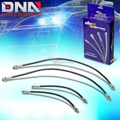 For 91-95 toyota mr2 turbo w20 black stainless steel hose braided brake line