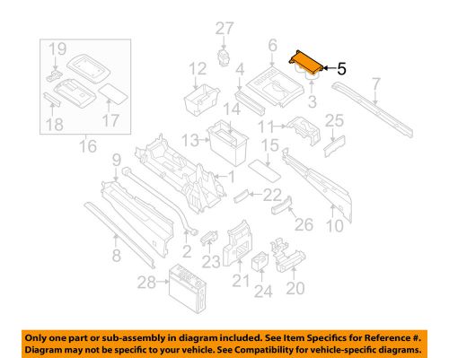 Nissan oem front console-console cover 969757s010