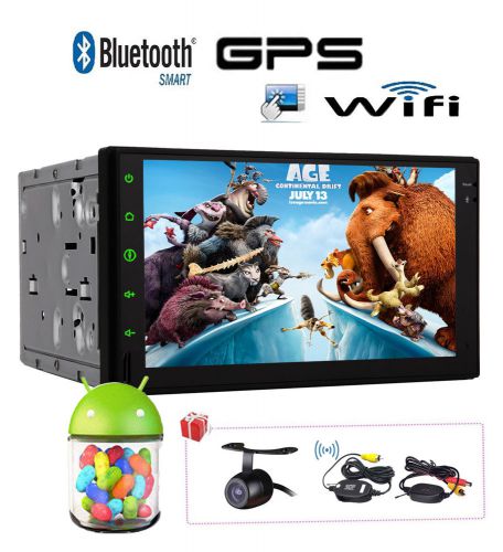 Android 4.4 double 2din 7&#034; gps car stereo radio tablet wifi-3g no dvd mp4+camera