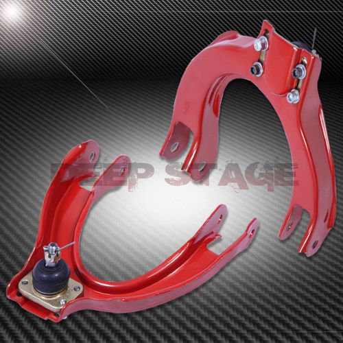 88-91 honda civic lx crx adjustable high strength  steel front camber kit red