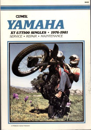 1976-1981 clymer yamaha motorcycle xt &amp; tt500  service manual m405