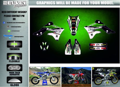 Kawasaki kxf250 kxf450 kx125 2003-2016 2015 2014 2013 2012 2011graphic kit tomac