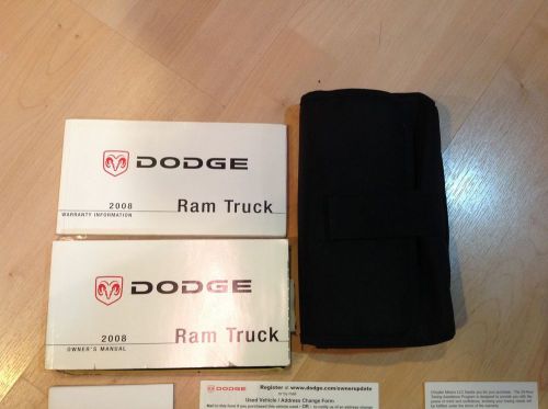 2008 dodge ram truck owners manual + warranty information w/ documents and case