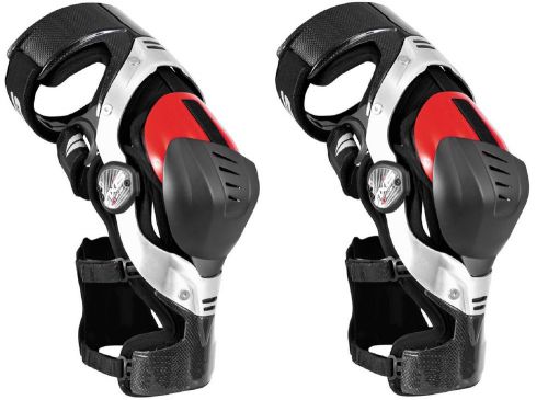 Evs axis pro knee brace pair s m l xl carbon fiber/ aluminum mx atv offroad