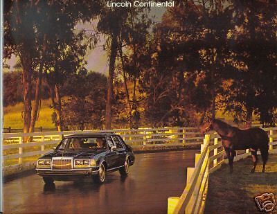 1986 lincoln continental showroom brochure &#034;nos&#034;