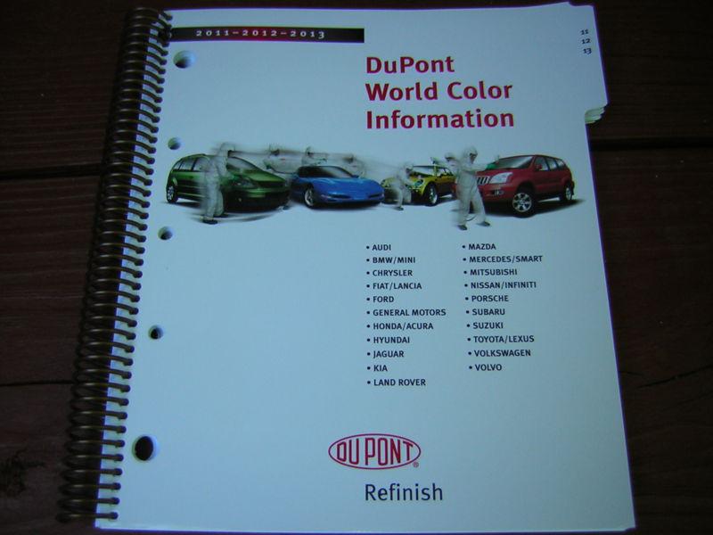 2011 2012 2013 ford, gm, toyota, lexus, bmw, acura, dupont paint chips book