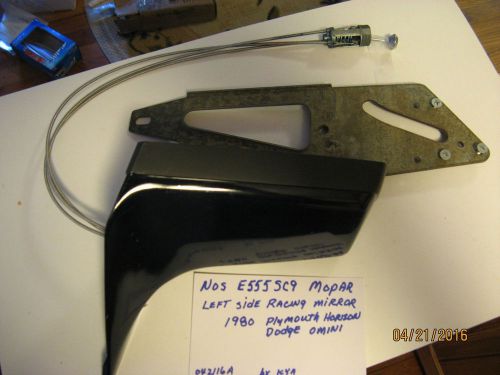 Nos  mopar e555 sc9 left remote painted racing mirror 1980 horizon or dodge omni