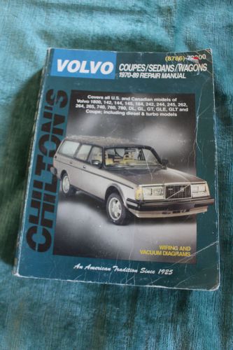 Chilton,  &#034;volvo&#034;  1970-89, coupes/sedans/wagons repair manual part #72300