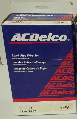 Ac delco # 714f spark plug wire set - gm oem # 12073998 - 2 available - acdelco