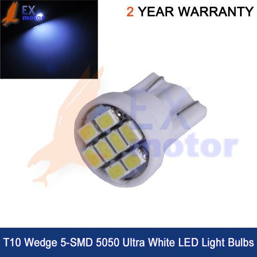 2 pcs car ultra white 8 led 3020 smd t10 w5w wedge side light bulb lamp g1 ex