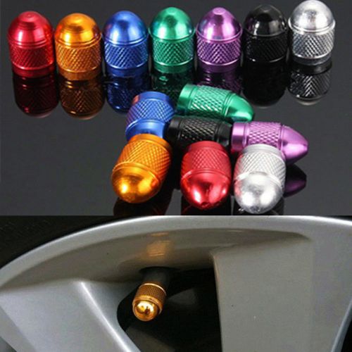 Universal 8pcs aluminium tyre wheels dust valve caps for car bike cycle van h5s