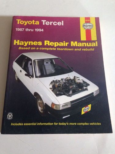 #92085 haynes repair manual: toyota tercel 1987-1994