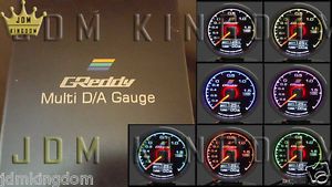 Greddy style mult d/a boost gauge 7 colous racing performance drag street track