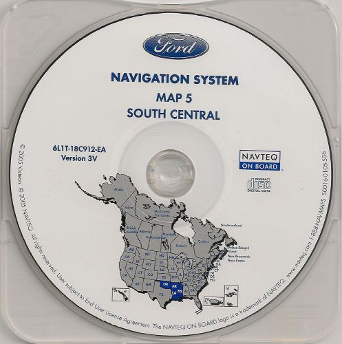 2005 2006 2007 ford escape hybrid navigation cd map #5 ok ar la ms +partial tn