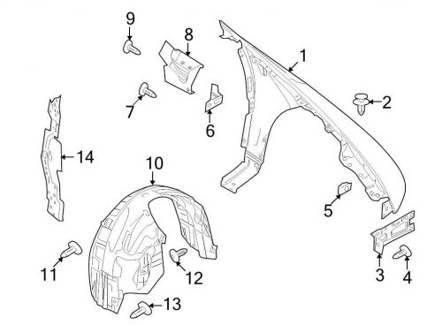 Ford oem fender dg1z16006b image 1