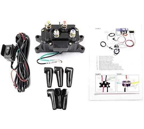 Goodeal 12v solenoid relay contactor with winch rocker thumb switch for atv utv