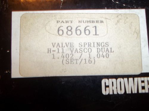 Crower 68661 vasco jet dual h-11 tool steel valve springs set 16 1.402/1.040