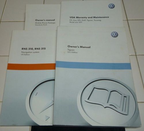 2011 vw tiguan owners manual set 11 w/case volkswagen + navigation guide