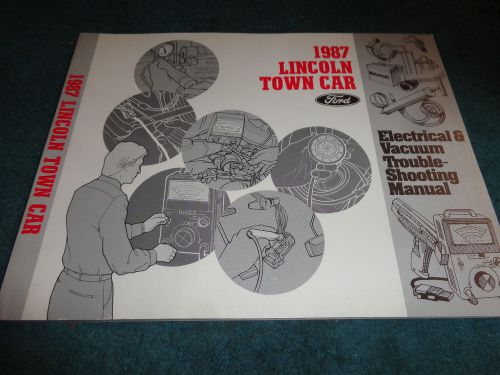 1987 lincoln town car wiring / vacuum shop manual / original evtm book