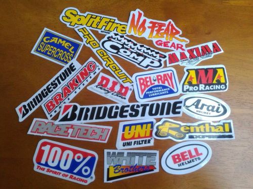 Racing sport  atv motocross car bike truck decal stickers 19 pcs.