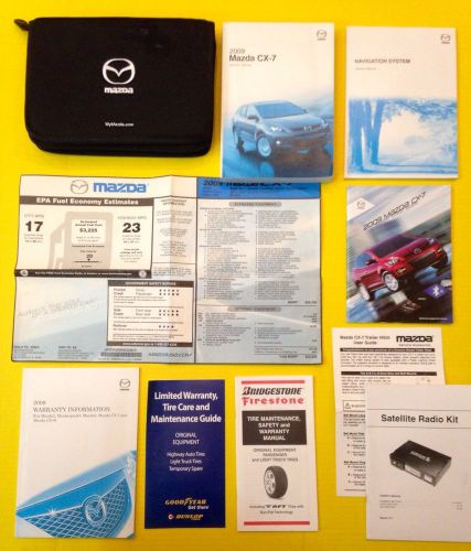 2009 mazda cx-7 cx7 cx 7 owners manual full set + navigation book fast free ship