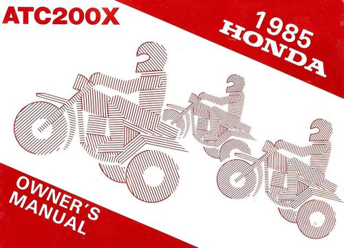 1985 honda atc200x atv owners manual -honda atc 200 x atv-atc200