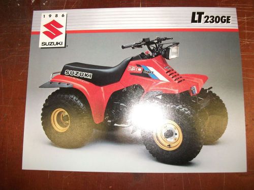 Original nos 1986 suzuki motorcycle sales brochure atv lt230ge