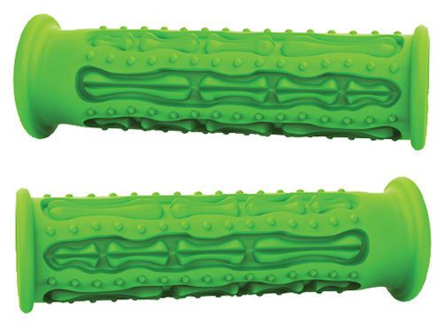 Motogrip moto-grip skeleton fingerz grips-street bike, green