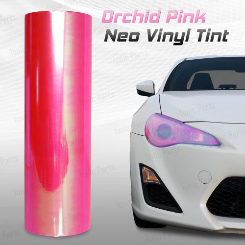 12&#034;x72&#034; chameleon neo pink headlight fog light taillight vinyl tint film (c)