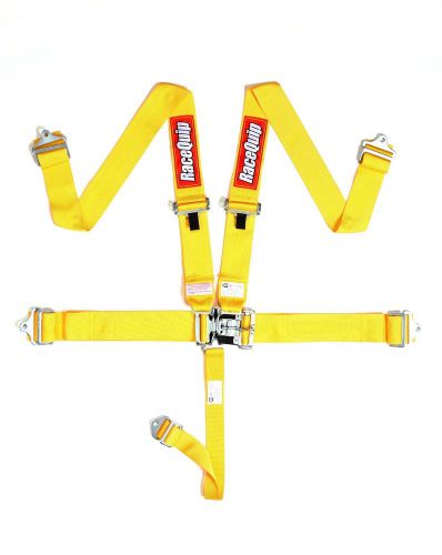 Racequip new, dated 11/15 yellow 5-pt sfi 16.1 racing harness seat belts 711031