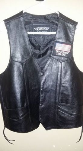 Unik brand leather vest